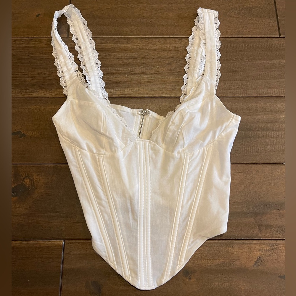White Fox White corset top